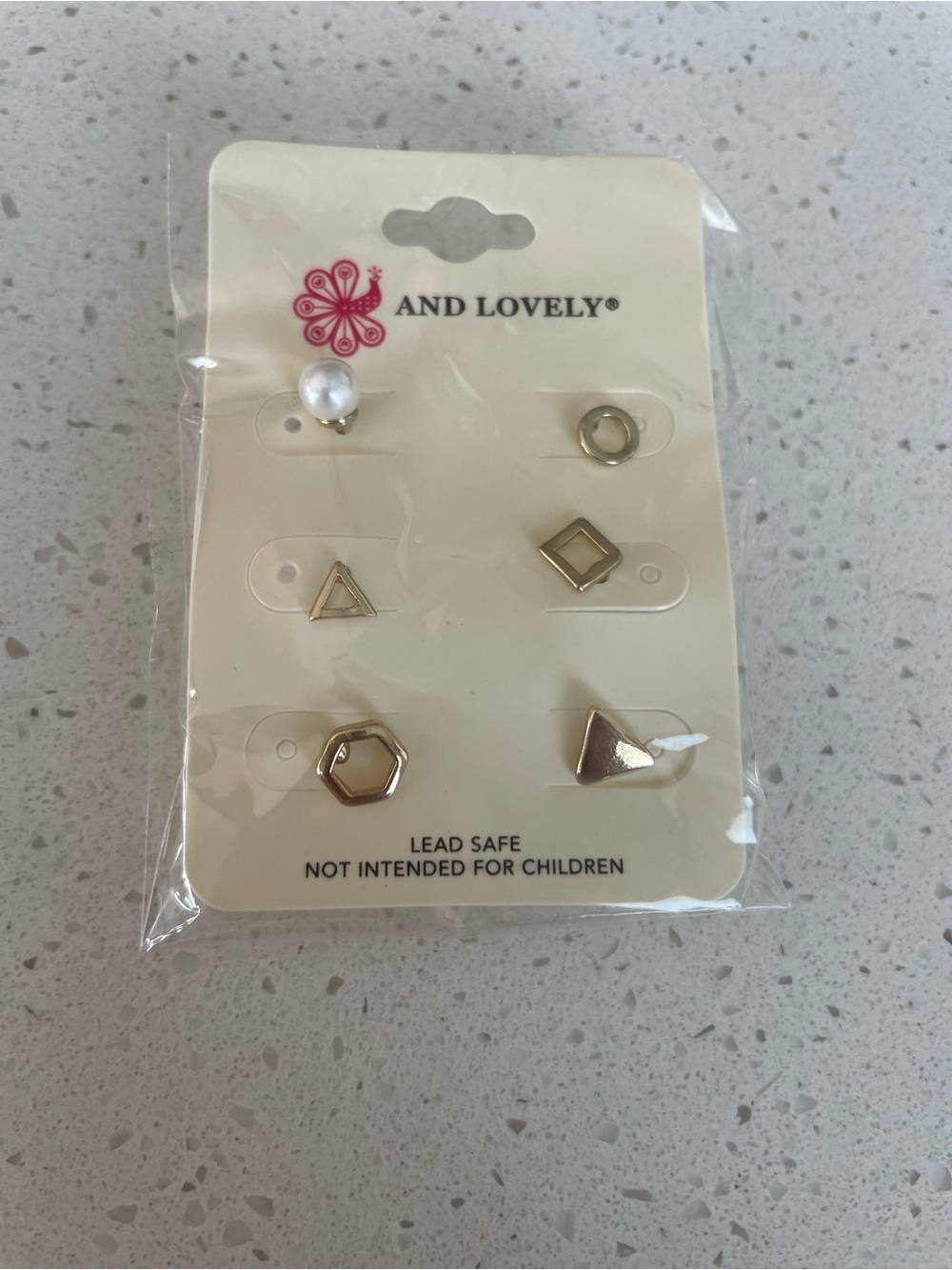 And Lovely Geometric Stud Earrings Set New with tags